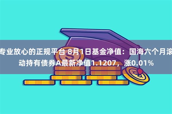 专业放心的正规平台 8月1日基金净值：国海六个月滚动持有债券A最新净值1.1207，涨0.01%