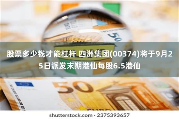 股票多少钱才能杠杆 四洲集团(00374)将于9月25日派发末期港仙每股6.5港仙