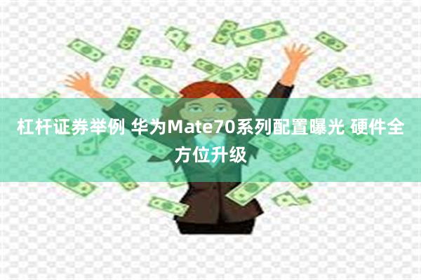 杠杆证券举例 华为Mate70系列配置曝光 硬件全方位升级