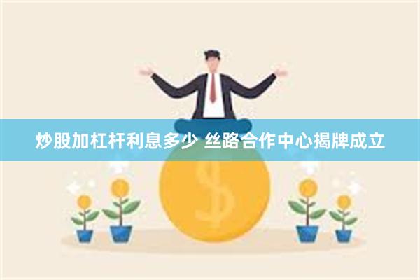 炒股加杠杆利息多少 丝路合作中心揭牌成立